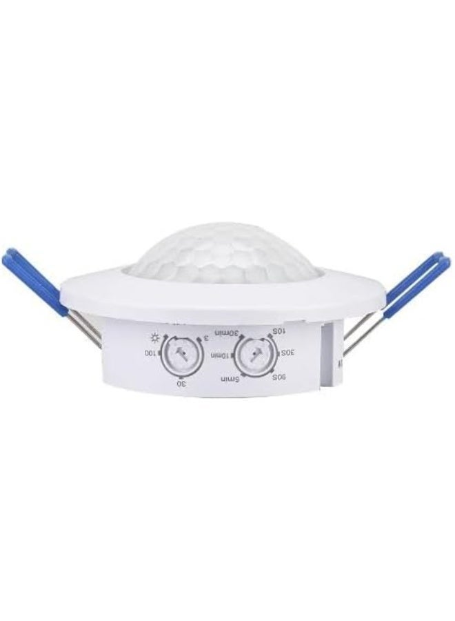 NOVEX 360° PIR Motion Sensor Switch – Recessed Ceiling Mount, Adjustable Time & Lux Control, Energy-Saving Auto Light Sensor (White) - Image 2